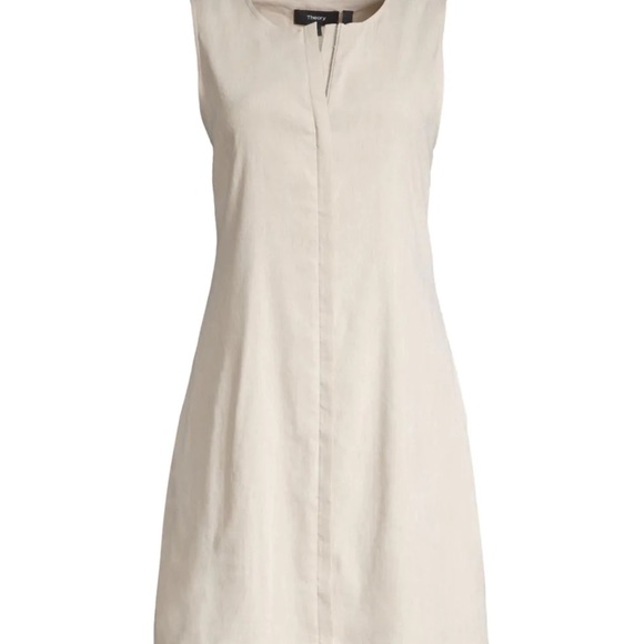 Theory light beige sleeveless shift dress - Picture 2 of 6